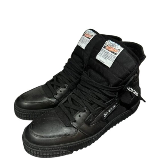 Off-White- 3.0 Off Court Black High Top- Canvas Sneaker-SIZE EU 43 ❌🖤✨ - Picture 1 of 15